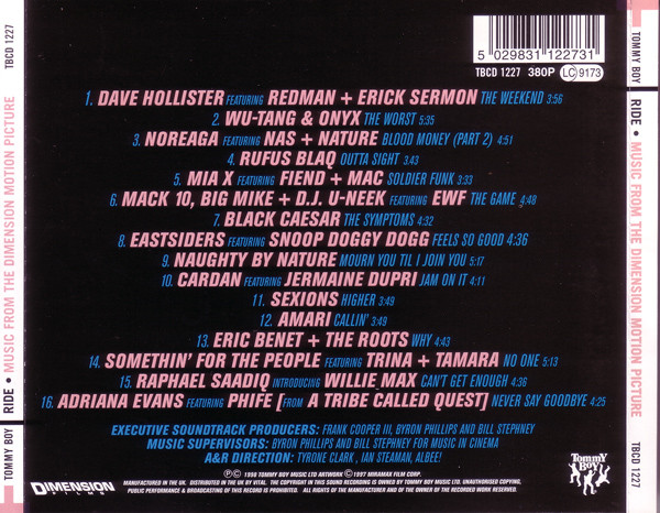Various - Ride (Music From The Dimension Motion Picture) | Tommy Boy (TBCD 1227) - 2 Various - Ride (Music From The Dimension Motion Picture) | Tommy Boy (TBCD 1227) - 2