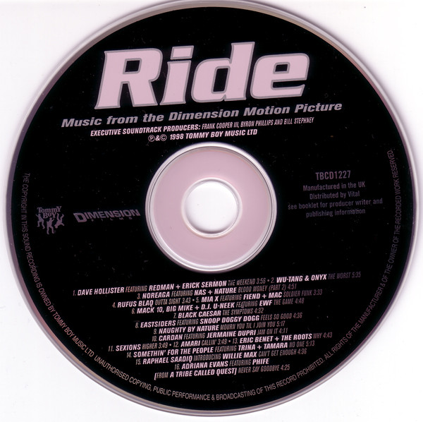 Various - Ride (Music From The Dimension Motion Picture) | Tommy Boy (TBCD 1227) - 3 Various - Ride (Music From The Dimension Motion Picture) | Tommy Boy (TBCD 1227) - 3