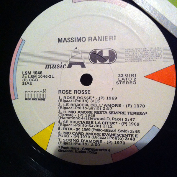 Massimo Ranieri - Rose Rosse | CGD (LSM 1046) - 4 Massimo Ranieri - Rose Rosse | CGD (LSM 1046) - 4