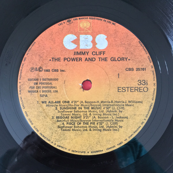 Jimmy Cliff - The Power And The Glory | CBS (CBS 25761) - 4