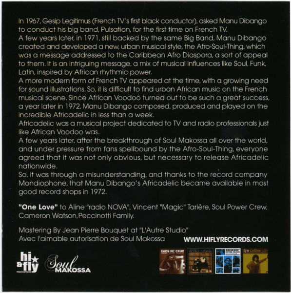 Manu Dibango - Africadelic | Hi & Fly Records (HF00019) - 2 Manu Dibango - Africadelic | Hi & Fly Records (HF00019) - 2