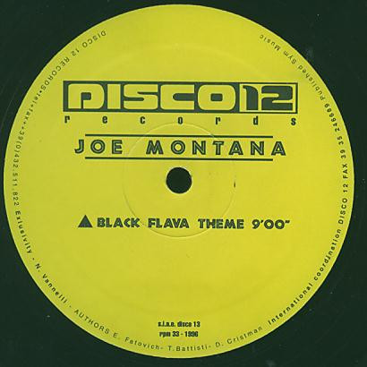 Joe Montana - Black Flava Theme | Disco 12 Records (DISCO 13) - 3