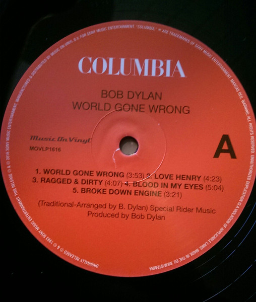 Bob Dylan - World Gone Wrong | Music On Vinyl (MOVLP1616) - 3 Bob Dylan - World Gone Wrong | Music On Vinyl (MOVLP1616) - 3