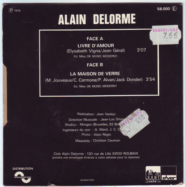 Alain Delorme - Livre D'amour | Elver (58000) - 2