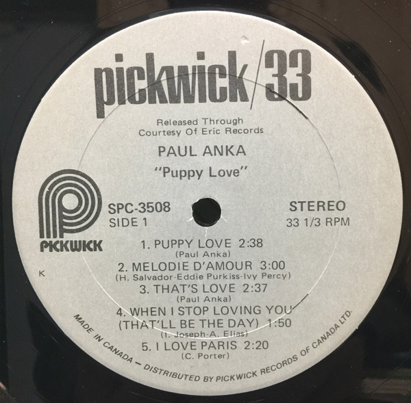 Paul Anka - Paul Anka | Pickwick/33 Records (SPC-3508) - 3 Paul Anka - Paul Anka | Pickwick/33 Records (SPC-3508) - 3