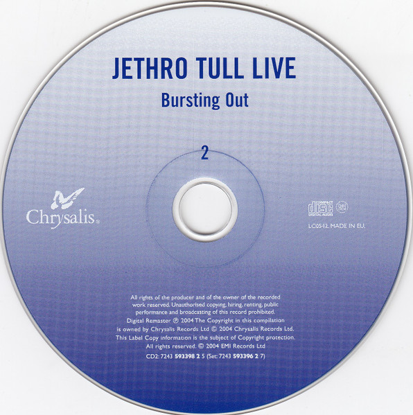 Jethro Tull - Live - Bursting Out | Chrysalis (7243 593396 2 7) - 4
