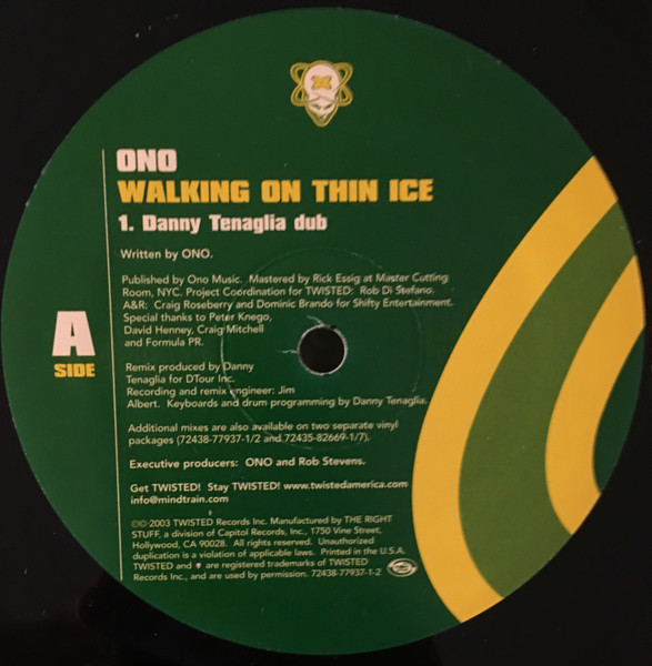 Yoko Ono - Walking On Thin Ice | Twisted America Records (72438-77937-1-2) - 2