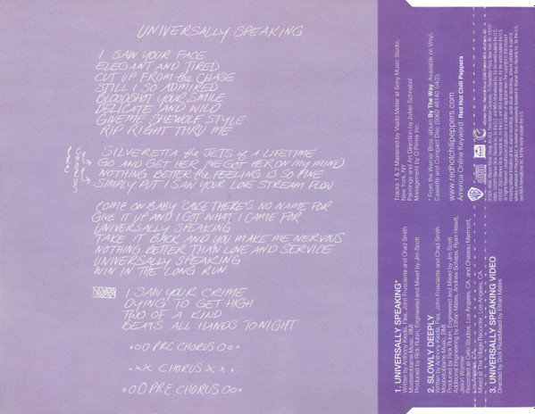 Red Hot Chili Peppers - Universally Speaking | Warner Bros. Records (W609CD2) - 2