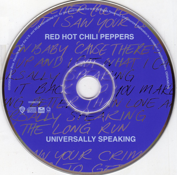 Red Hot Chili Peppers - Universally Speaking | Warner Bros. Records (W609CD2) - 3