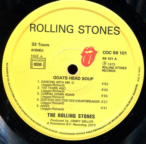 The Rolling Stones - Goats Head Soup | Rolling Stones Records (COC 59 101) - 3
