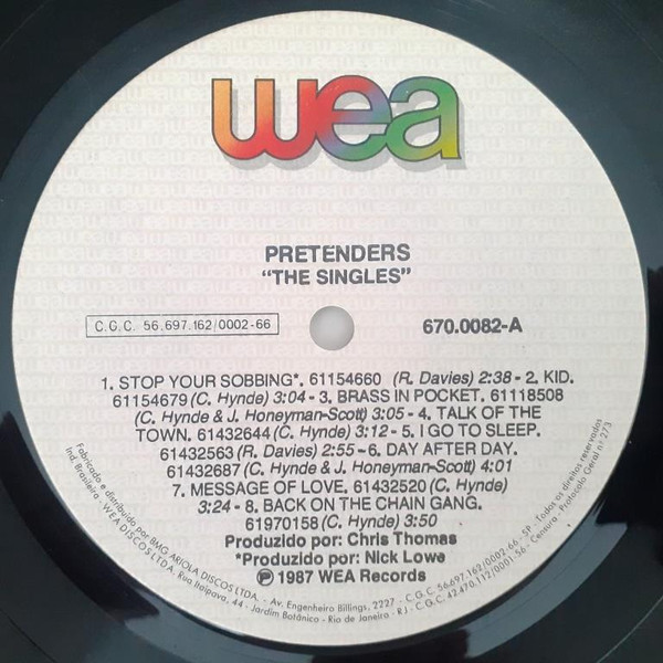 The Pretenders - The Singles | WEA (670.0082) - 3