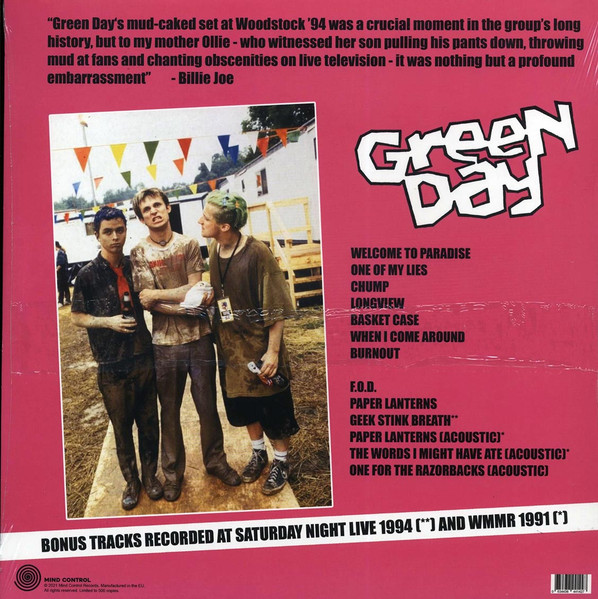 Green Day - Woodstock 1994 US TV Broadcast | Mind Control (MIND784) - 2 Green Day - Woodstock 1994 US TV Broadcast | Mind Control (MIND784) - 2