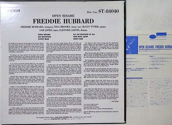 Freddie Hubbard - Open Sesame | Blue Note (BNJ-71013) - 3 Freddie Hubbard - Open Sesame | Blue Note (BNJ-71013) - 3