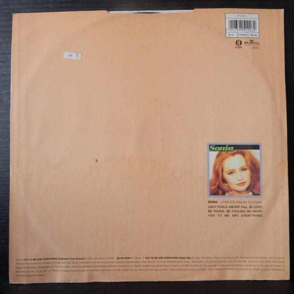 Sonia - You To Me Are Everything | I.Q. Records (ZT 45122) - 2