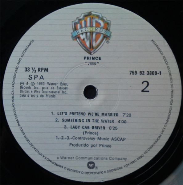 Prince - 1999 | Warner Bros. Records (759 92 3809-1) - 4