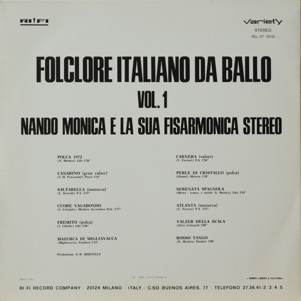 Nando Monica - Folclore Italiano Da Ballo Vol. 1 | Variety (REL-ST 19155) - 2 Nando Monica - Folclore Italiano Da Ballo Vol. 1 | Variety (REL-ST 19155) - 2