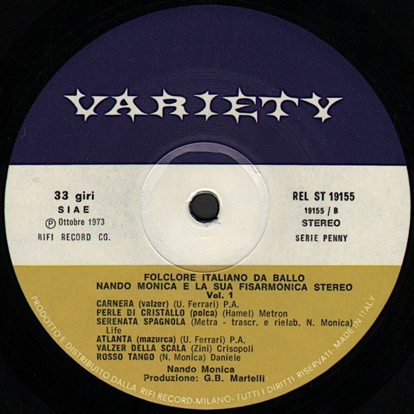 Nando Monica - Folclore Italiano Da Ballo Vol. 1 | Variety (REL-ST 19155) - 4 Nando Monica - Folclore Italiano Da Ballo Vol. 1 | Variety (REL-ST 19155) - 4