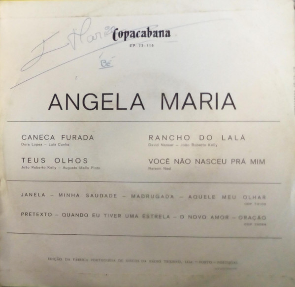 Ângela Maria - Caneca Furada | Copacabana (EP-73-116) - 2