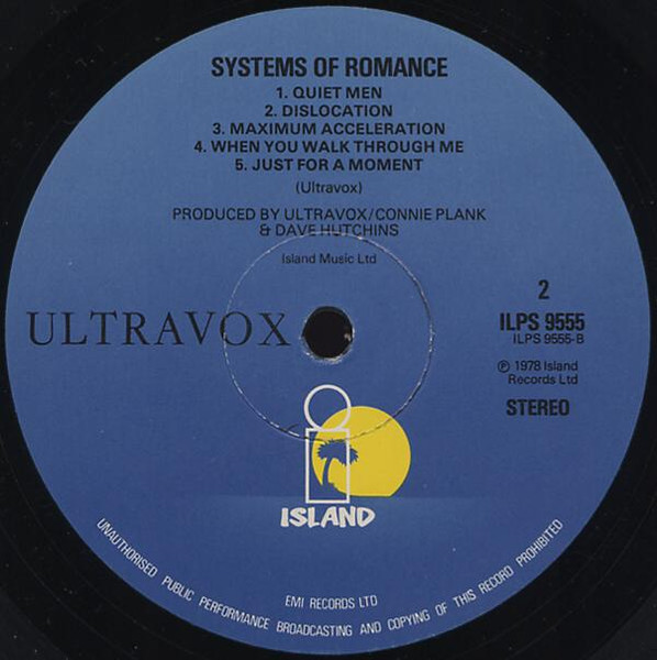 Ultravox - Systems Of Romance | Island Records (ILPS 9555) - 4