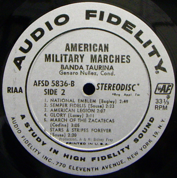 Banda Taurina - American Military Marches | Audio Fidelity (AFSD 5836) - 4 Banda Taurina - American Military Marches | Audio Fidelity (AFSD 5836) - 4