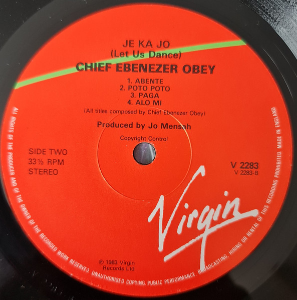 Ebenezer Obey - Je Ka Jo | Virgin (V 2283) - 4