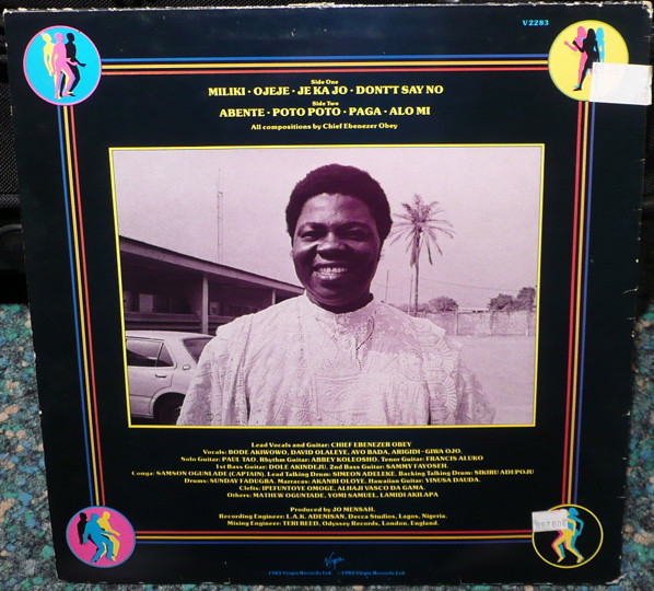 Ebenezer Obey - Je Ka Jo | Virgin (V 2283) - 2