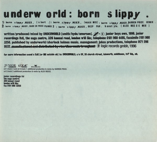 Underworld - Born Slippy | Logic Records (74321 39599-2)