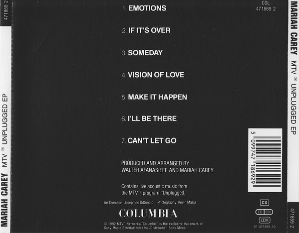 Mariah Carey - MTV Unplugged EP | Columbia (471869 2) - 2 Mariah Carey - MTV Unplugged EP | Columbia (471869 2) - 2