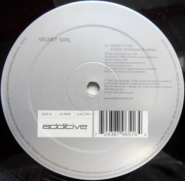 Velvet Girl - Velvet | Additive (12 AD 075) - 2