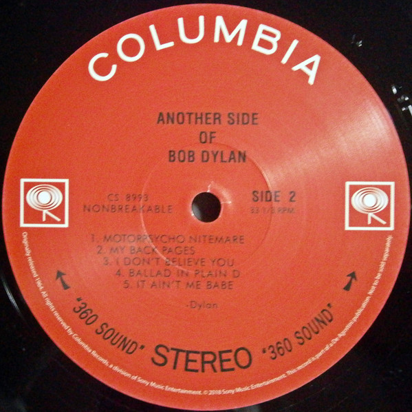 Bob Dylan - Another Side Of Bob Dylan | Columbia (CS 8993) - 4 Bob Dylan - Another Side Of Bob Dylan | Columbia (CS 8993) - 4