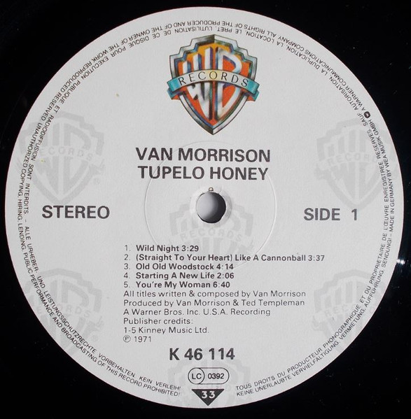 Van Morrison - Tupelo Honey | Warner Bros. Records (K46114) - 4 Van Morrison - Tupelo Honey | Warner Bros. Records (K46114) - 4