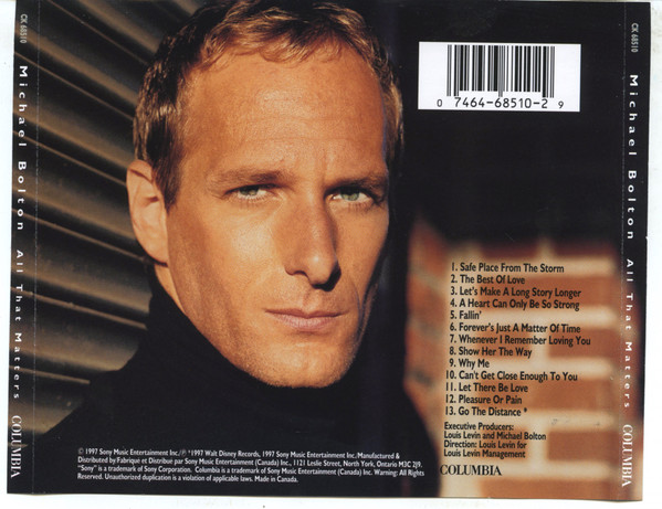 Michael Bolton - All That Matters | Columbia (CK 68510) - 2