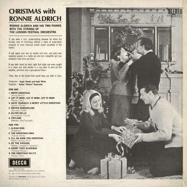 Ronnie Aldrich And His Two Pianos With The Strings Of The London Festival Orchestra - Christmas With Ronnie Aldrich | Decca (PFS 4051) - 2 Ronnie Aldrich And His Two Pianos With The Strings Of The London Festival Orchestra - Christmas With Ronnie Aldrich | Decca (PFS 4051) - 2
