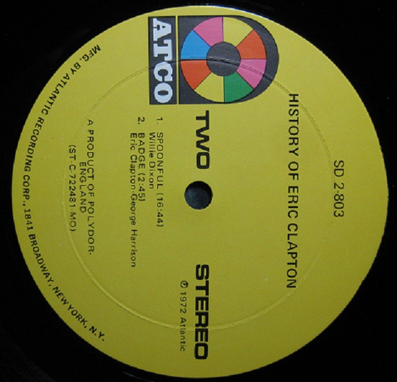 Eric Clapton - History Of Eric Clapton | ATCO Records (SD 2-803) - 4