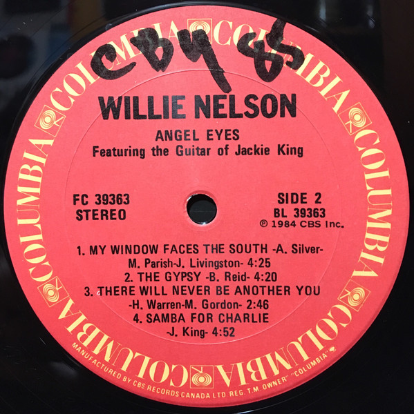 Willie Nelson Featuring The Guitar Of Jackie King - Angel Eyes [Vinyl] | Columbia (FC 39363) - 4