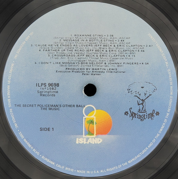 Various - The Secret Policeman's Other Ball (The Music) | Island Records (ILPS 9698) - 3