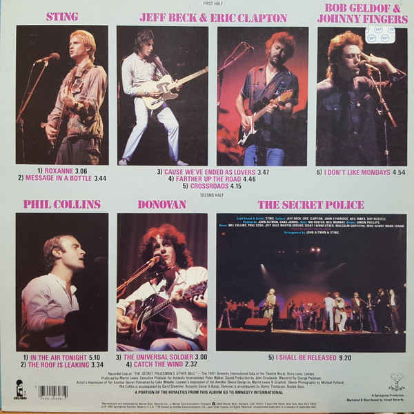 Various - The Secret Policeman's Other Ball (The Music) | Island Records (ILPS 9698) - 2