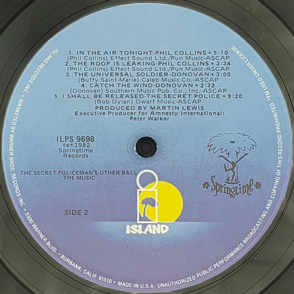 Various - The Secret Policeman's Other Ball (The Music) | Island Records (ILPS 9698) - 4