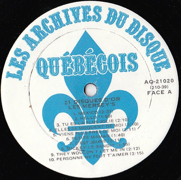 Les Mersey's - 21 Disques D'Or [Vinyl] | Les Archives Du Disque Québécois (AQ-21020) - 3