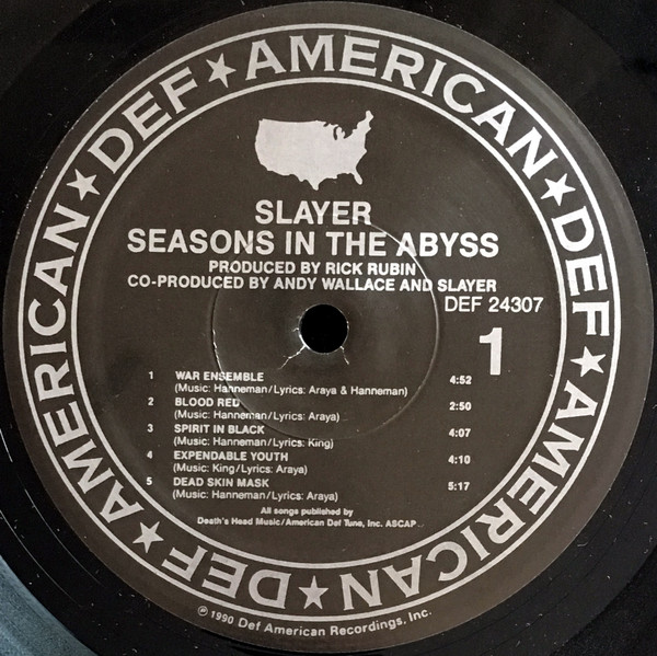 Slayer - Seasons In The Abyss | Def American Recordings (DEF 24307) - 4 Slayer - Seasons In The Abyss | Def American Recordings (DEF 24307) - 4