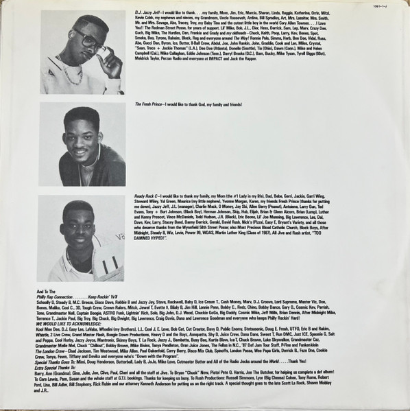 DJ Jazzy Jeff & The Fresh Prince - He's The DJ, I'm The Rapper (2LP) [Vinyl] | Jive (1091-1-J) - 3