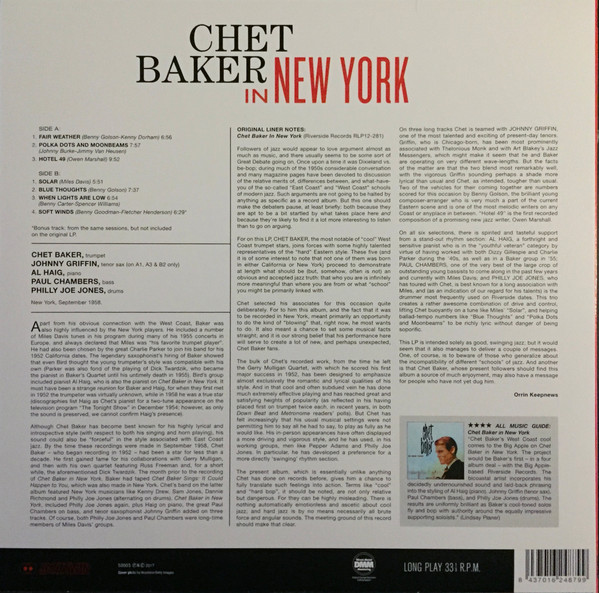 Chet Baker - In New York | Jazztwin (50003) - 2