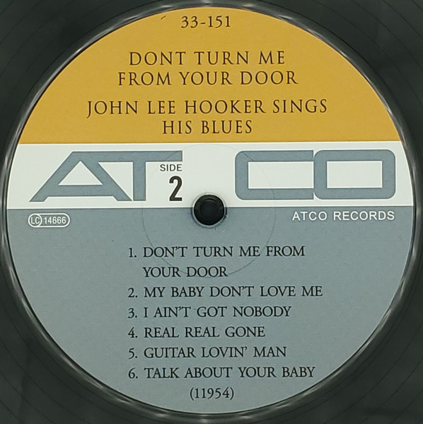 John Lee Hooker - Don't Turn Me From Your Door (John Lee Hooker Sings His Blues) | ATCO Records (ATCO 33-151) - 3