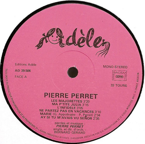 Pierre Perret - Pierre Perret | Adèle (AD 39.506) - 3