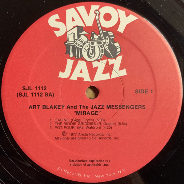 Art Blakey & The Jazz Messengers - Mirage | Savoy Records (SJL 1112) - 3 Art Blakey & The Jazz Messengers - Mirage | Savoy Records (SJL 1112) - 3