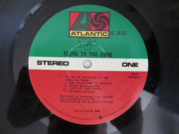 Yes - Close To The Edge | Atlantic (SD 19133) - 3