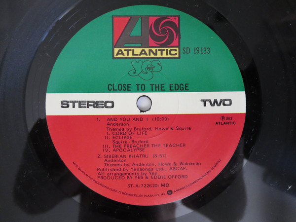Yes - Close To The Edge | Atlantic (SD 19133) - 4