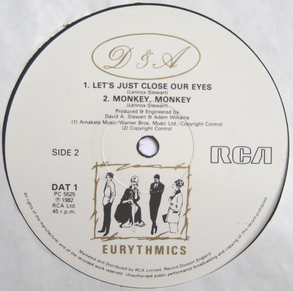 Eurythmics - Love Is A Stranger | RCA (DAT 1) - 4