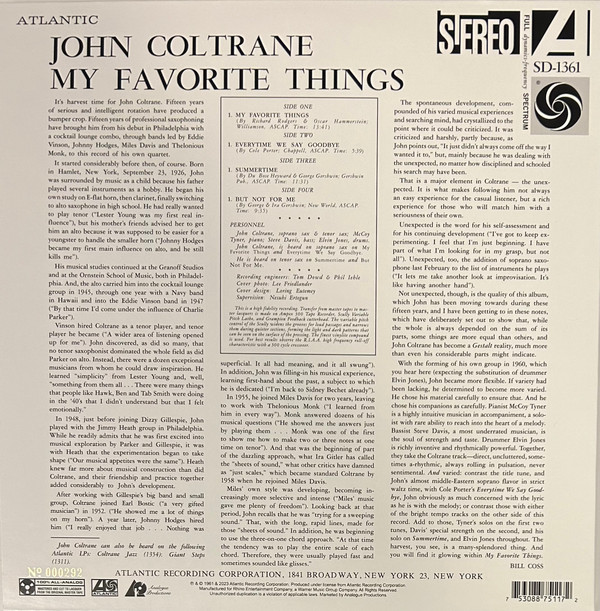 John Coltrane - My Favorite Things | Analogue Productions (APA 011-45) - 2