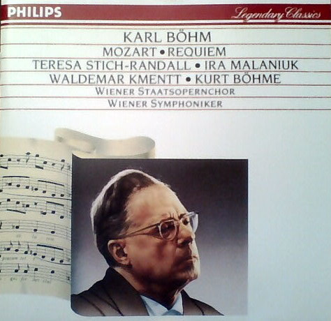 Wolfgang Amadeus Mozart , Karl Böhm , Teresa Stich-Randall , Ira Malaniuk , Waldemar Kmentt , Kurt Böhme , Wiener Staatsopernchor , Wiener Symphoniker - Requiem | Philips (420 772-2) - main
